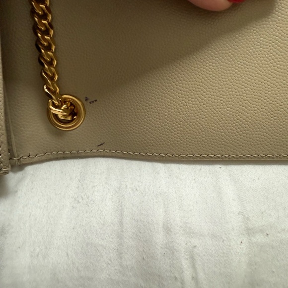 Yves Saint Laurent Taupe Leather Crossbody Bag - Picture 11 of 13